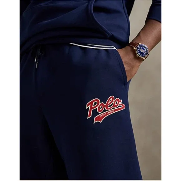 NWT POLO Ralph Lauren Navy Logo Double-Knit 12" Inseam Shorts Multi PonyXXL T - Picture 4 of 13